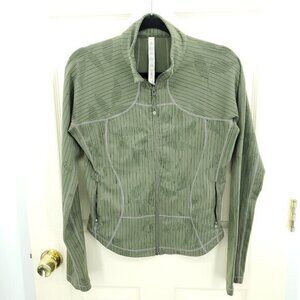 Lululemon Shape Jacket 8 Green Leaf Print Luon
